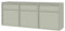 Selsey Commode Suspendue Meuble De Rangement À 3 Tiroirs 3 Portes Push to Open 154 cm Sauge Evo