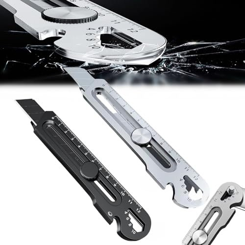 Donubiiu Schweres Mehrzweck Gebrauchsmesser, Edelstahl Universalmesser, 2024 Profi Cuttermesser, Multifunktionales Mehrzweck Teppichmesser Druckguss Cutter Messer (mix-2PCS)