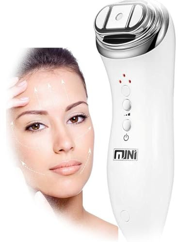 Facial Aparato Radiofrecuencia, Mini HIFU Masajeador de Radiofrecuencia de RF, Ultrasonido Enfocado de Alta Intensidad, Masajeador de Belleza por Ultrasonidos Levante Firme