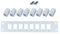 Pnuokn 8 Port Straight-through CAT6 Panel RJ45 Cable Adapter Keystone Ethernet Distribution Frame UTP 19in Cat6 Keystone Wall Plate White Black
