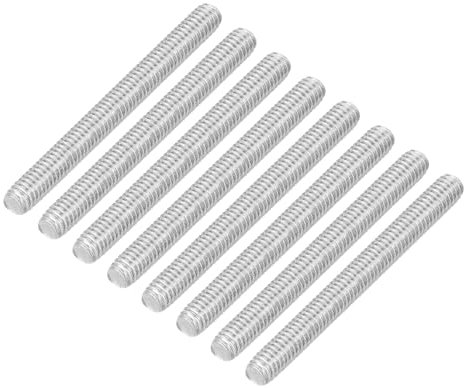 QUARKZMAN 8 Piezas de Varilla Roscada Completa, M4 x 40mm, Varilla Roscada Acero Inoxidable 304, Rosca a la Derecha, Pernos de Barra M4-0.7 para Ensamblaje de Muebles y Maquinaria