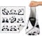 Walking Way Magic Protective Wrap Selbstklebe-Etui Kit Kratzfest Staubdicht Waschbar Tuch für Kameras Objektiv Elektronische und kosmetische Produkte(Panda, 55 * 55cm)