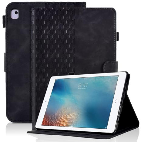Vkooer Custodia per iPad Pro 9.7 2016 (modello: A1673 A1674 A1675) Premium PU Pelle Folio Cover Smart Shell con Auto Sleep/Wake Multi Angle Visualizzazione Stand per iPad Pro 9.7 2016 Tablet, Nero