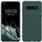 kwmobile Hülle kompatibel mit Samsung Galaxy S10 Hülle - weiches TPU Silikon Case - Cover geeignet für kabelloses Laden - Blaugrün