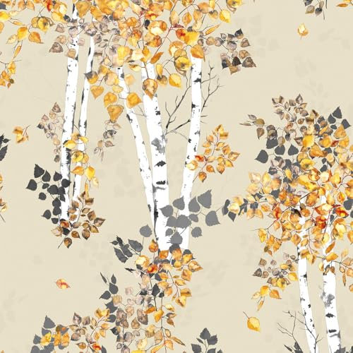 Mank Airlaid Servietten Mylo, 40 x 40 cm, 50 Stück – Herbstliches Blätterdesign, Stoffähnliche Servietten für Elegante Tischdekoration