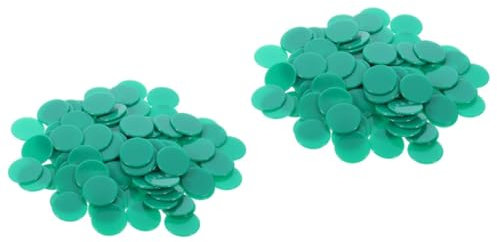 KOMBIUDA 200stücke Farbige Bingo Chips Doppelseitige Zählmarker Für Spiele Poker Und Partys Robuste Plastikbeschichtete Zählchips Leuchtenden Farben Für Familienunterhaltung Und