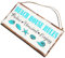 SEESTERN Holzbild Wand Holz Bild ' Beach House Rules' Strandhaus Schild 40 x 20cm /2371