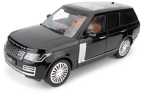imtfzct 1/18 Range Rover Auto Modell, Zinklegierung zurückziehen Spielzeugauto aus Druckguss mit Sound und Licht, SUV Crossover, Kinder Spielzeugauto, Geschenke für Jungen und Mädchen (schwarz)