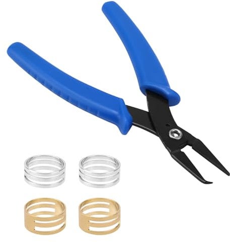 5pcs Jump Ring Opener Finger Tool, Stainless Steel Jump Ring Opener & Split Ring Pliers Jewelry Pliers Jump Ring Tool Jewelry Pliers Set for Jewelry Making Round Jump Ring Open Closed Ring