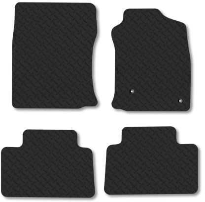 Fits Toyota Land Cruiser (2002-2009) 5mm Rubber Car Mats | Heavy Duty Rubber Tailored Fit Floor Mats Full Coverage Durable Waterproof Accessories Easy Clean Anti Slip Made in the UK