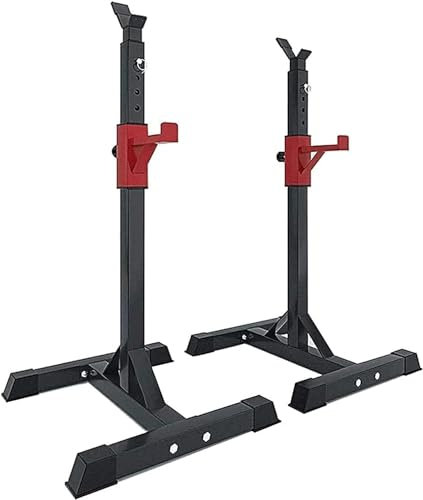 ZJFHEYUO Professionelles Squat Rack Krafttrainingsgerät Home Sports Split Stands Stück Übungs-Fitnessgeräte Verstellbares Squat Stand Rack Hantel Rac