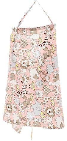 ANDRESLAD Breastfeeding Cover Nursing Apron Cotton Privacy Nursing Cover Adjustable Shoulder Strap for Breastfeeding Mothers Pink