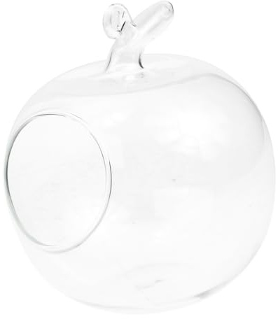 Vaguelly Creative Apple Shaped Micro Landscape Glass Bottle Transparent Hydroponic Container for Diy Plants Elegant Home Decor for Terrarium Displays and Succulent Propagation