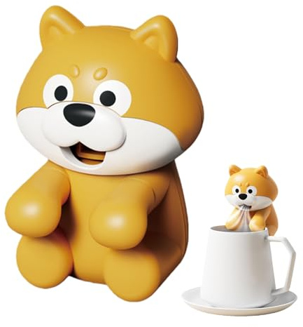 Generico Small Fan With Clip - Mini portátil Air Blower, Dog Shape Gadget, Rechargeable Clamp On Fan, Desktop Cooling Device for Hot Water Soup Food Cups Mugs Eating Office Kitchen Table