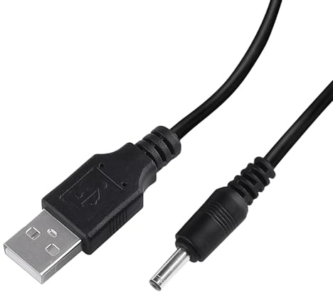 1pcs USB to 5V DC Cable 3.5 x 1.35mm Jack Charging Cord,dc 5v charger | usb to dc power cable Compatible with Electric Toothbrush HUB Splitter Router LED Lights, Black 1M
