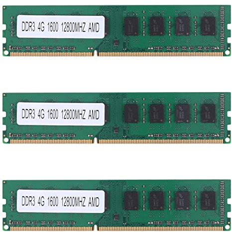 Xnuiasqe 3X DDR3 RAM da 4 GB di Memoria PC3-12800 1,5 V 1600 MHz 240 Pin Memoria Desktop DIMM Buffer E Non ECC