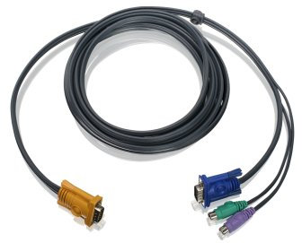 IOGEAR PS/2 KVM Kabel 10 FT 3 m schwarz KVM Kabel – KVM Kabel (3 m, schwarz, VGA, VGA, 2 x PS/2, männlich/männlich, 210 x 251 x 31,6 mm)