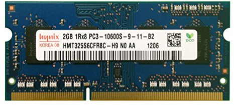 Hynix 2GB hmt325s6cfr8 °C-h9 DDR3 1333MHz Memory Module – 2 GB (1x 2 GB/DDR3/1333 MHz, 204-pin SO-DIMM Memory Modules, Blue)