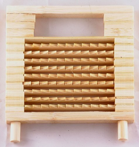 Râpe à gingembre - bambou de qualité supérieure - 12x12,5 cm