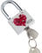 ABUS Vorhängeschloss T65AL/40 myLove - mit Herz-Motiv - individuell beschreibbar - Spindschloss - massiver Aluminium-Schlosskörper - ABUS-Sicherheitslevel 5 - Rot