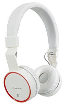 AV:Link Wireless Bluetooth® Headphones-Hands free calls, FM radio and SD card slot, Noise cancelling-White