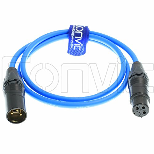Eonvic Cable de audio digital Neutrik XLR de 3 pines macho a hembra para mezclador de micrófono