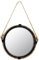 Funly mee Industrieller Stil Metall Spiegel mit Hanfseil, rund, Durchmesser 31 cm