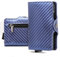 Bronzi® Porte Carte | Portefeuille Homme | Porte Carte Homme | Porte Carte Bancaire | Protection RFID avec Porte-Monnaie | Coffret Cadeau - Marque Italienne (Fibre de Carbone Bleue)