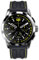 Panzera Time Master 45 Chrono Quarz Stahl Schwarz Gelb Silikon Saphir Uhr Herren
