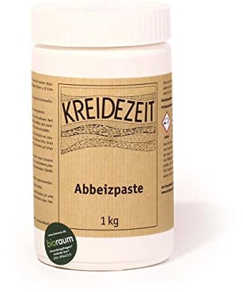 Abbeizpaste ist vegan wasseremulgierbares Abbeizmittel 1 Liter, biologisch abbaubar, Lackentferner Farbentferner Entlacker Abbeizer GEL inkl. Pinsel von E-Com24 (Abbeizer 1 kg)