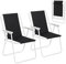 WOLTU Chaises Pliantes Lot de 2, Chaises de Camping avec Dossier Portables et Légères，en Plastique et Oxford 600D pour Salon, Camping, Jardin, Noir