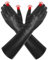 Harssidanzar Damen Lange Oper Touchscreen Texting Dress Up Lederhandschuhe Upgrade GL014,Schwarz,Größe L