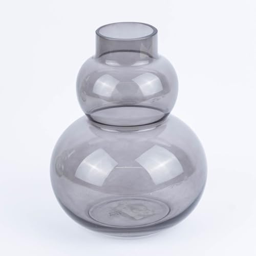 SCHÖNER LEBEN. Sass & Belle Vase doppelbauchig Pebble grau 25,5x19cm