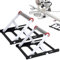 Sadodo 2 STK Verstellbarer Stützrahmen Für Schneidemaschinen,Faltbare Einstellbare Schneidemaschine Stützgestell,Saw Cutting Machine Support Frame,Tabelle Stand Säge Zubehör Ständer,Zum Metall,Holz