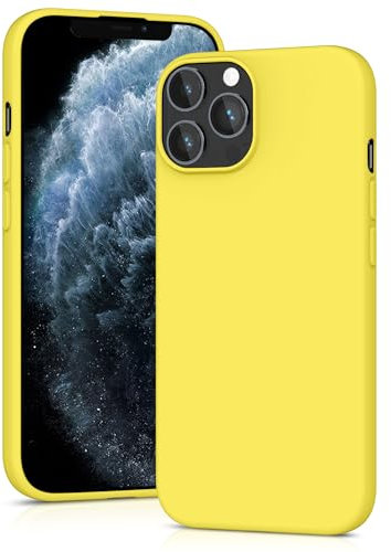 YATWIN Silicone Case for iPhone 11 Pro Max, Soft-Touch, Shockproof, DustProof, Antiskid Full Body Armour Phone Cover for Apple iPhone 11 Pro Max - Yellow