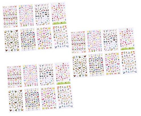 Healvian 24sheets Delicate Nail Art Decals Butterfly Stickers for Creative Manicures for Girls and Women Easy Application for Stunning Nail Designs