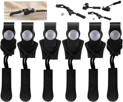 Cursore Cerniera Ricambio, Alluring Cerniera Lampo, Tiretti per Cerniera in Metallo per Cerniera Rimovibili, Eclair Adatti per Vestiti, Jeans, Valigie (C - 6PCS)