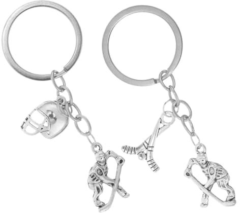 CALLARON 2stücke Hockey-schlüsselanhänger Für Sporttaschen Und Rucksäcke Schlüsselanhänger Aus Metall Mit Charm Für Feldhockey-spieler Und Teams Sportzubehör Für Taschen Und Schlüssel