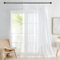 Deconovo Gardinen mit Kräuselband Voile Vorhang Wohnzimmer Dekoschal Transparent Vorhänge für Schlafzimmer Kinderzimmer Gardinenschals, 260x300 cm(HöhexBreite), Weiß, 1 Stück