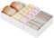 DIMJ Schubladen Ordnungssystem Schubladen Organizer, Faltbare Aufbewahrungsbox Stoff, Schubladeneinsätze für Kleiderschränke, Kleiderschrank Organizer für Hosen, Kleidung, 4er Set, Weiß