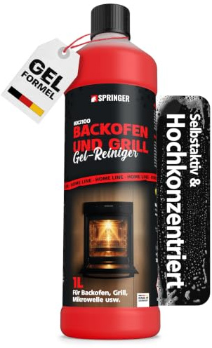 SPRINGER HX2100 Grill- & Backofenreiniger Gel-Paste 1 L | Made in Germany | selbstwirkender Reiniger für Ofen, Herd & Grill | gegen starken Schmutz, Fett & Eingebranntes