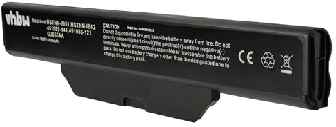vhbw 1x batteria compatibile con HP/CompaQ 6730, 6730s, 6720, 6700, 610, 6720s, 6720t, 655HP, 550 notebook (4400mAh, 10,8V, Li-Ion)