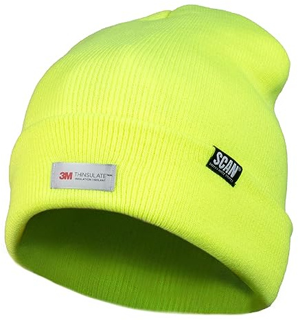Scan Hi-Vis Beanie Hat Thinsulate Lining - Yellow