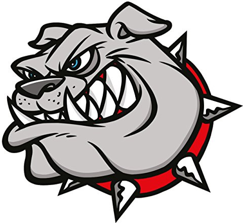 wall-art-design Bulldogge Aufkleber 10x10 cm selbstklebend, glänzend für Auto, Motorrad, Fahrrad, Boot oder Caravan