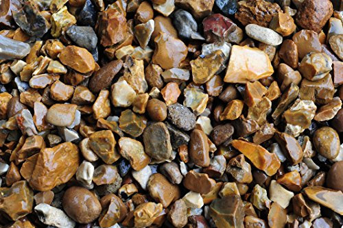 RockinNature Golden Flint Pebbles Decorative Garden stones 14-20mm 14-15kg