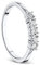 Orovi Damen-Ring Memoire Hochzeitsring Weißgold 9 Karat (375) Brillianten 0.25 carat Verlobungsring Diamantring