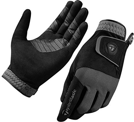 TaylorMade Herren-Golfhandschuh, Regenkontrolle, Schwarz, Größe L