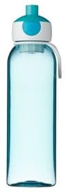 Mepal - Wasserflasche Pop-Up Campus - Auslaufsichere Trinkflasche für Schule & Unterwegs - Transparente Trinkbecher - BPA-frei & Spülmaschinenfest - 500 ml - Turquoise