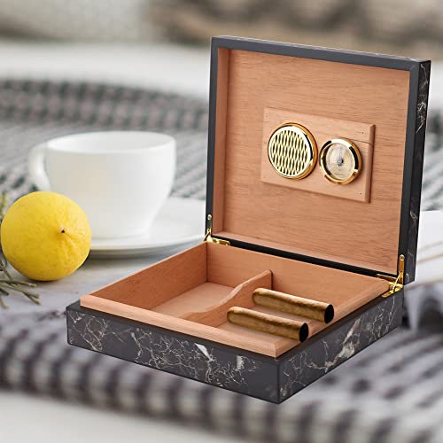 Zigarren Humidor Holz Vintage Luxus Mini tragbare Humidor Zigarre Box Holz Zigarre Container Zigarren Aufbewahrungsbox Well Seal Design Fall hält 25-50 Zigarren Box