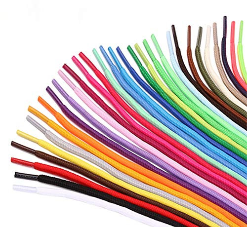 Egurs - Cordones Redondos (36 Unidades, poliéster, diámetro de 5 mm, 36 Colores), 1.2m